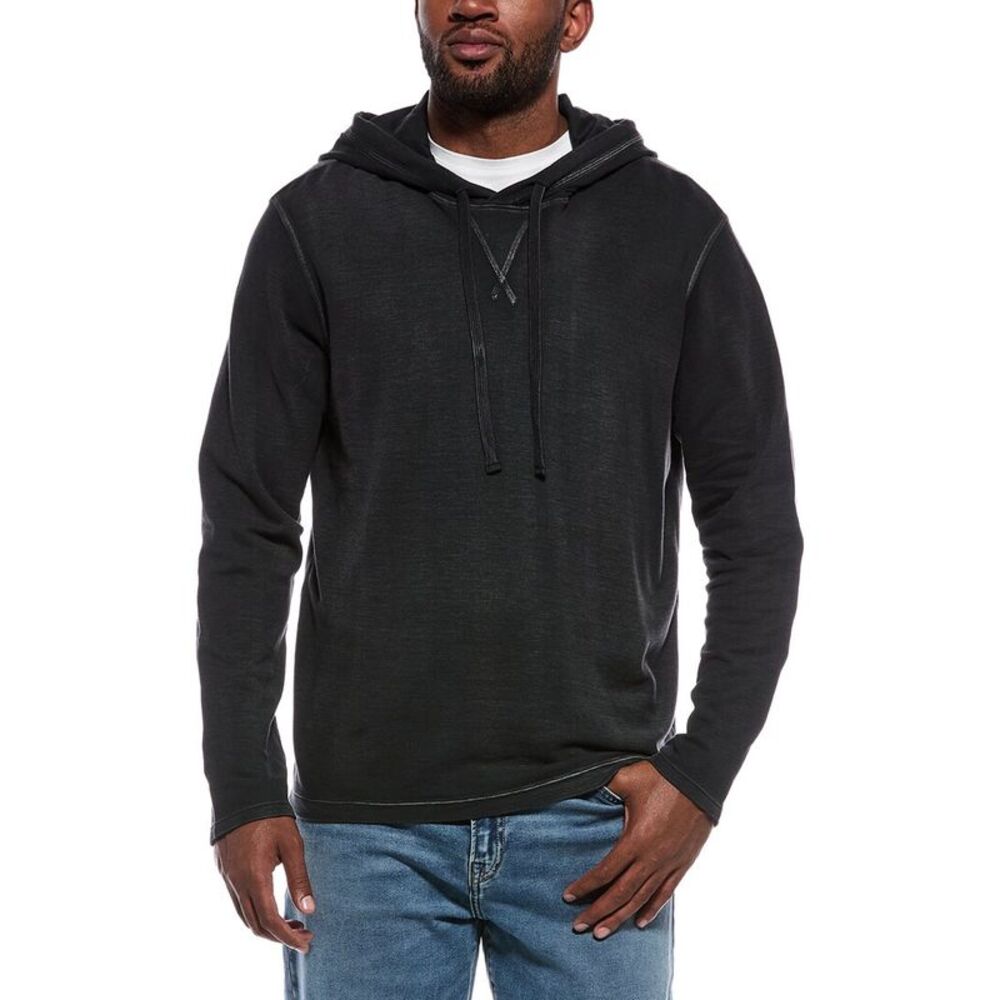 Atm Anthony Thomas Melillo Mens Pique Hoodie, Black